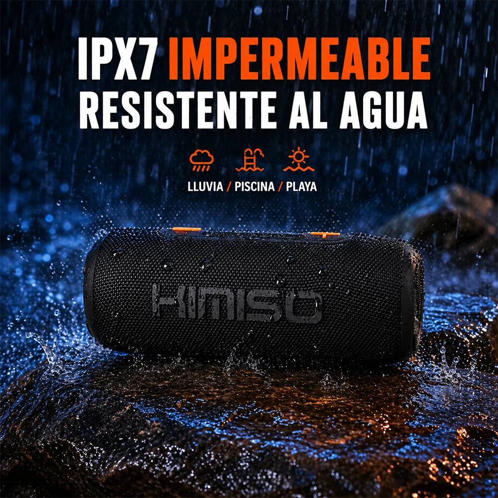 KIMISO Bocina Portátil 28W Bluetooth 5.3 con Batería Recargable