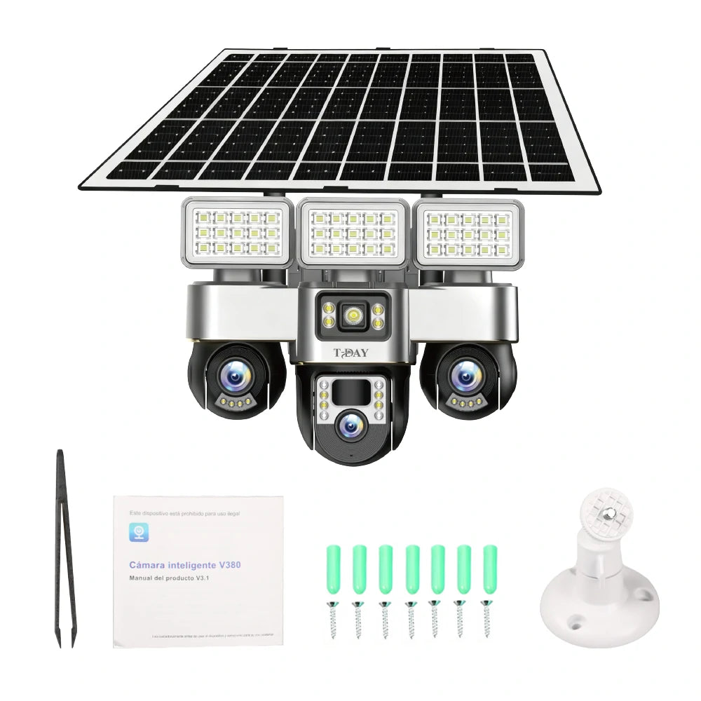T-DAY Cámara Solar 4G Triple Lente | MundoMax SV