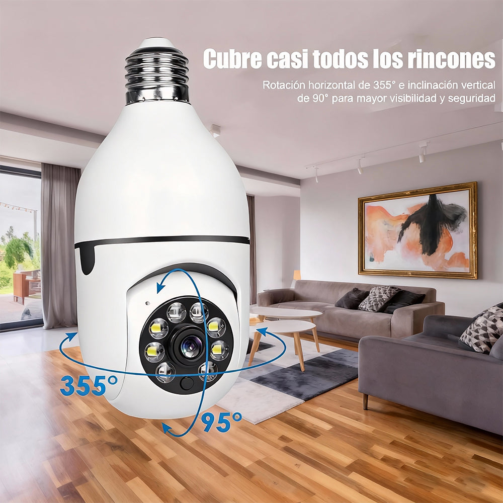 T-DAY Cámara WiFi Tipo Foco 2Mpx | MundoMax SV