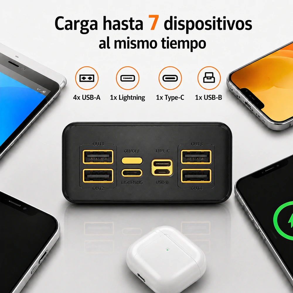 MTMAX Power Bank Solar 80000mAh 22.5W | MundoMax SV