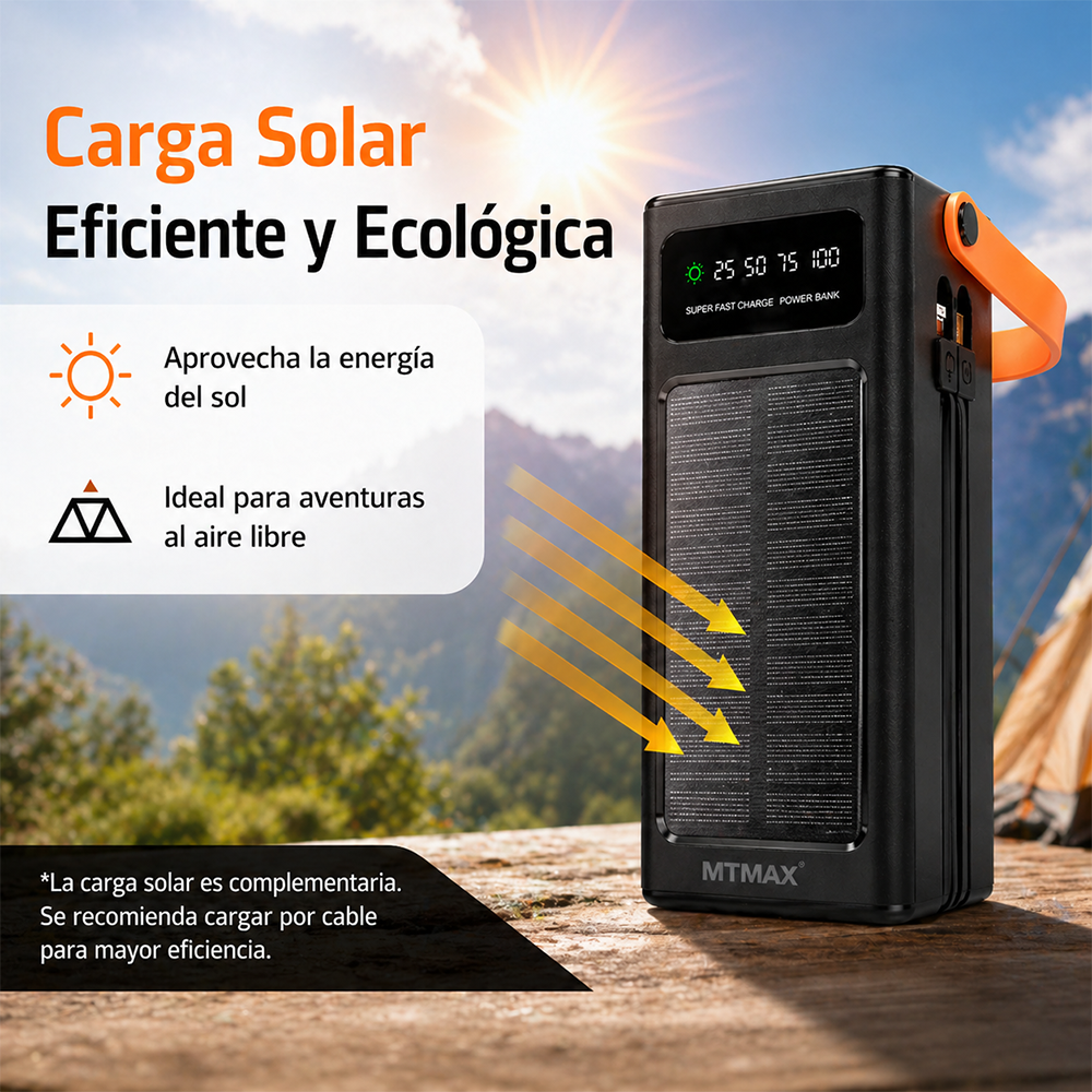 MTMAX Power Bank Solar 20000mAh 22.5W | MundoMax SV
