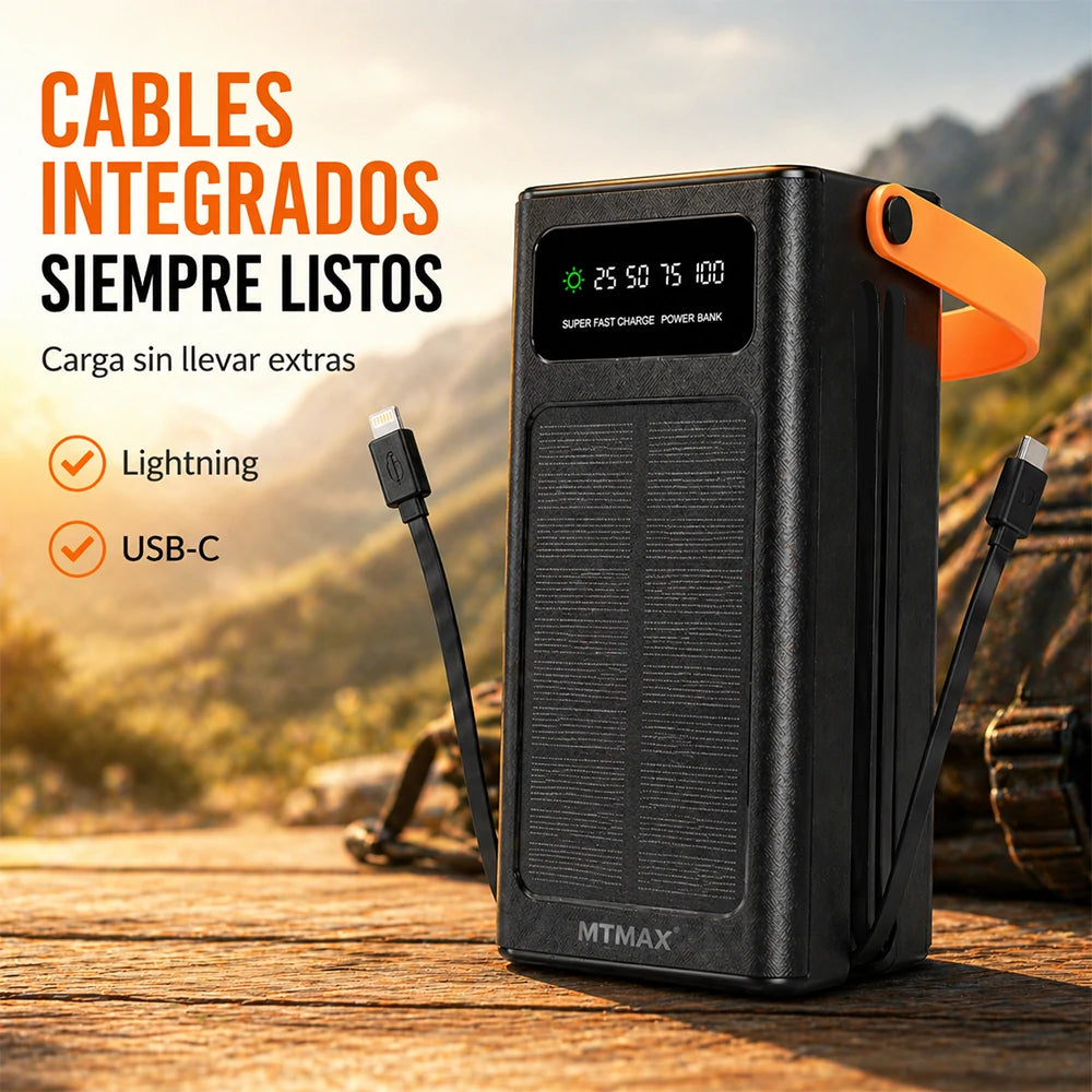 MTMAX Power Bank Solar 80000mAh 22.5W | MundoMax SV