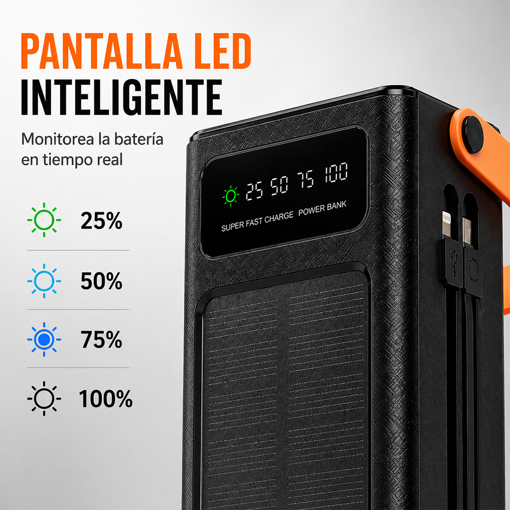 MTMAX Power Bank Solar 20000mAh 22.5W | MundoMax SV
