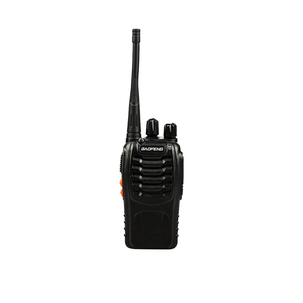 BAOFENG Kit de 2 Radios Comunicadores DJJ-A008 con Audífonos y Base de Carga
