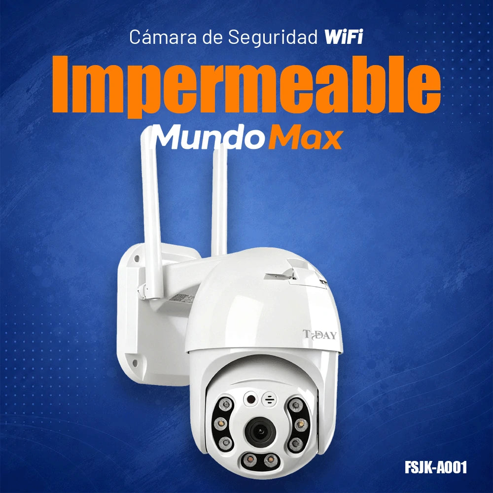 T-DAY Cámara WiFi Impermeable IP67 | MundoMax SV