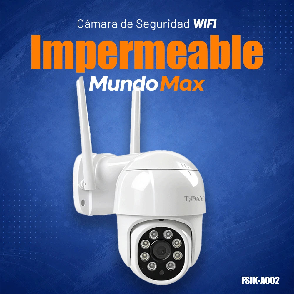 T-DAY Cámara WiFi Impermeable IP67 12V 2MPX con App Yoosee