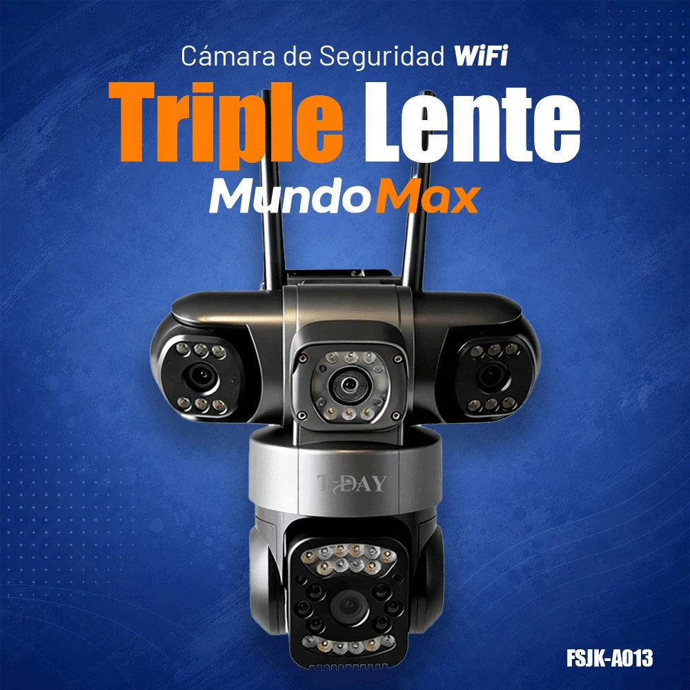 T-DAY Cámara WiFi Triple Lente | MundoMax SV