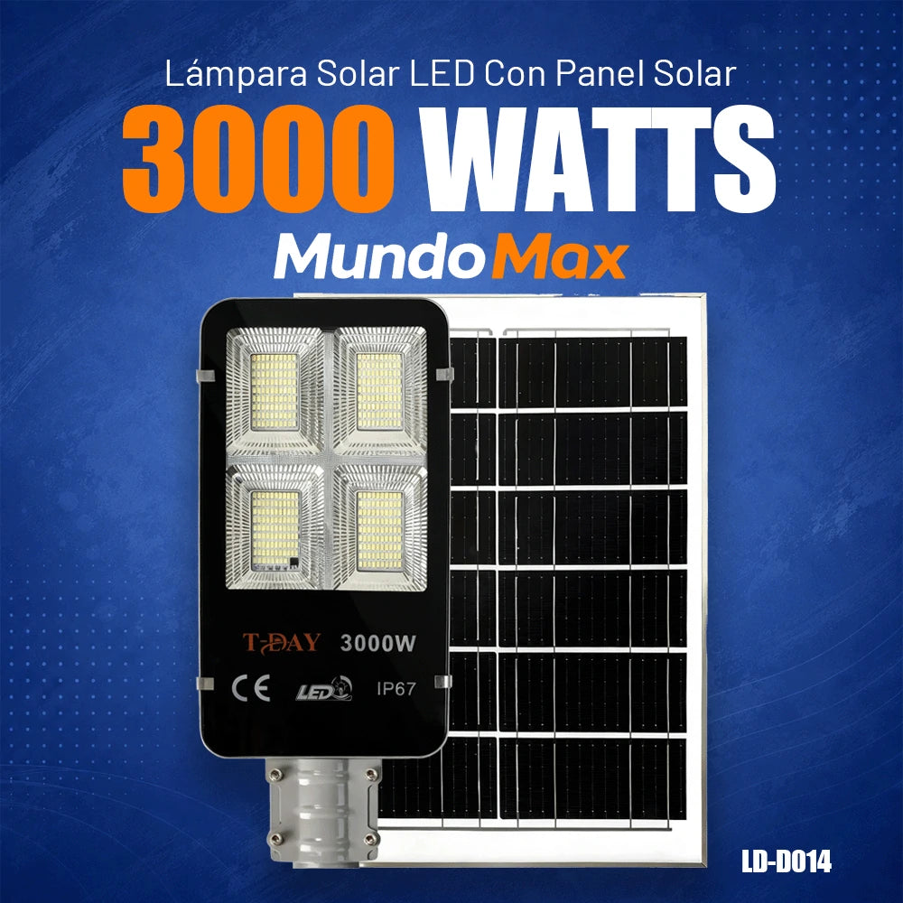 T-DAY Lámpara Solar 3000W | MundoMax SV