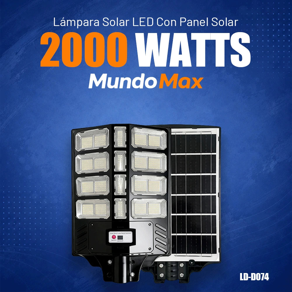 T-DAY Lámpara Solar 2000W Ángulo Amplio | MundoMax SV