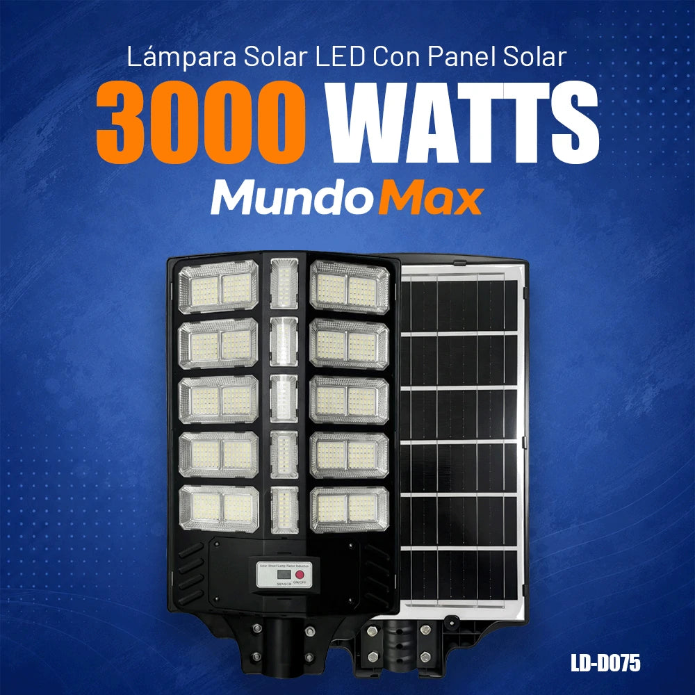 T-DAY Lámpara Solar 3000W Ángulo Amplio | MundoMax SV