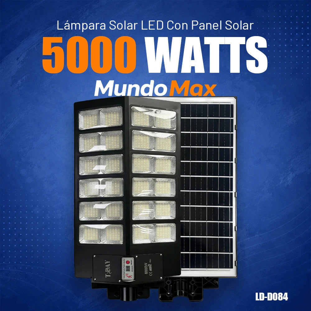 T-DAY Lámpara Solar 5000W Súper Amplia | MundoMax SV