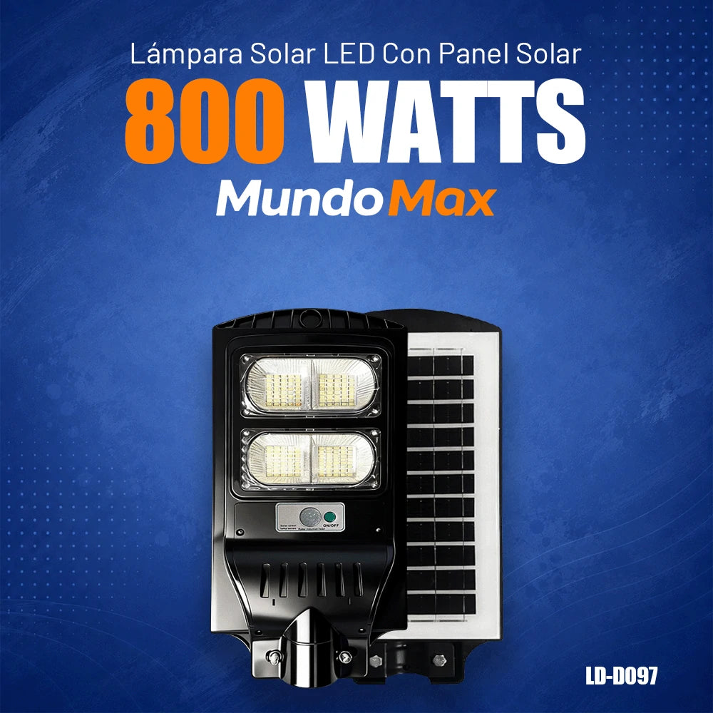 T-DAY Lámpara Solar 800W para Patio | MundoMax SV