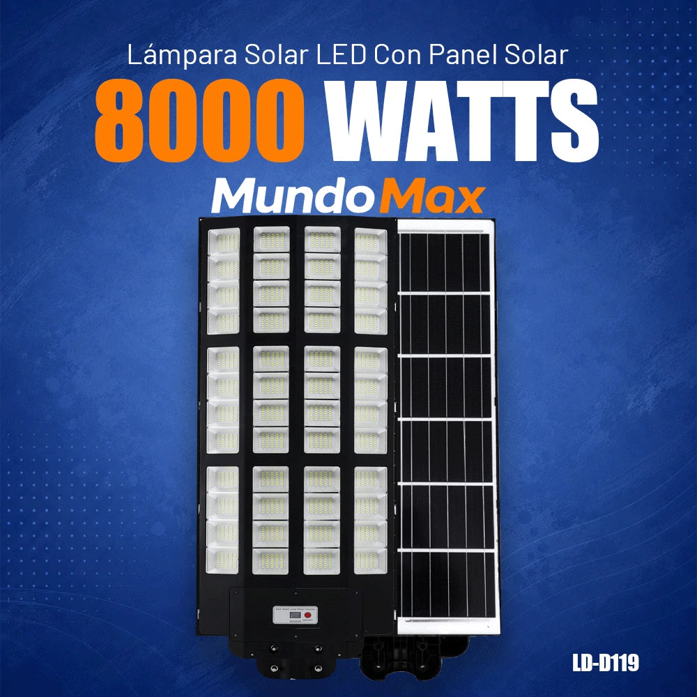 T-DAY Lámpara Solar 8000W para Patio | MundoMax SV