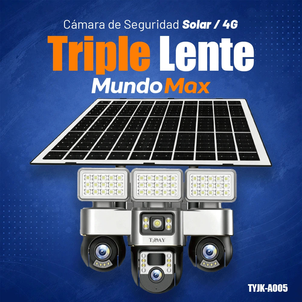 T-DAY Cámara Solar 4G Triple Lente | MundoMax SV