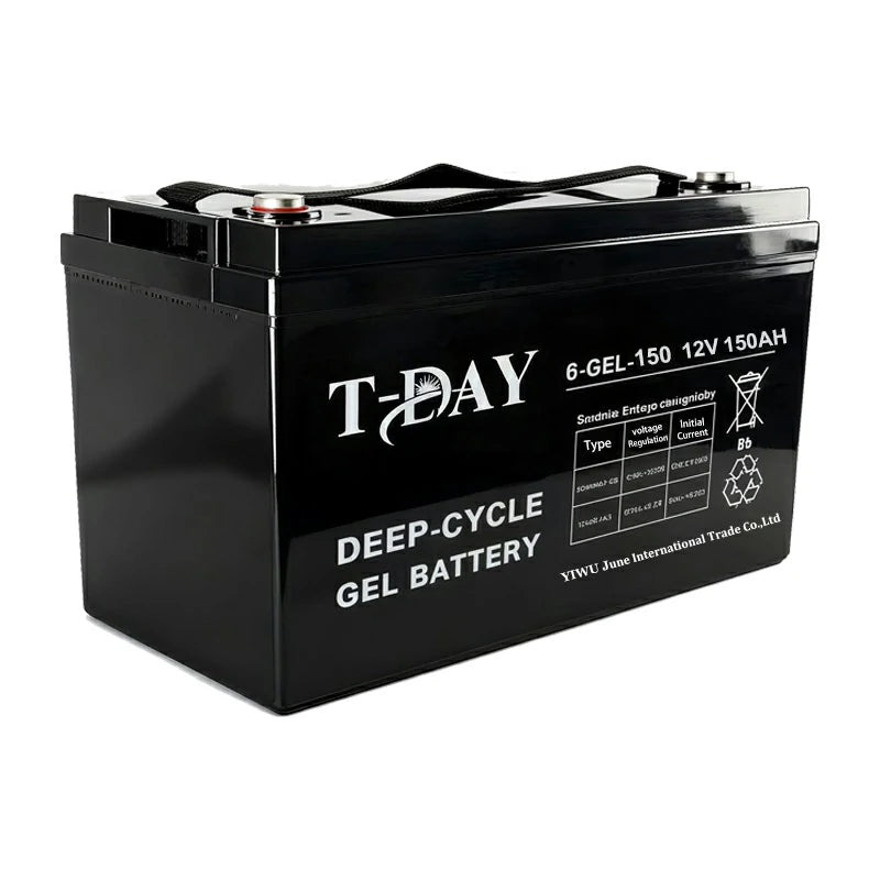 T-DAY Batería Solar de Gel Serie de Oro 12V 150Ah Pro